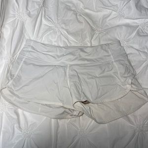 White lululemon shorts. Size 4